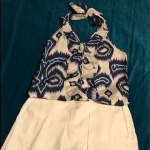 Banana Republic silk Ikat print halter size MED